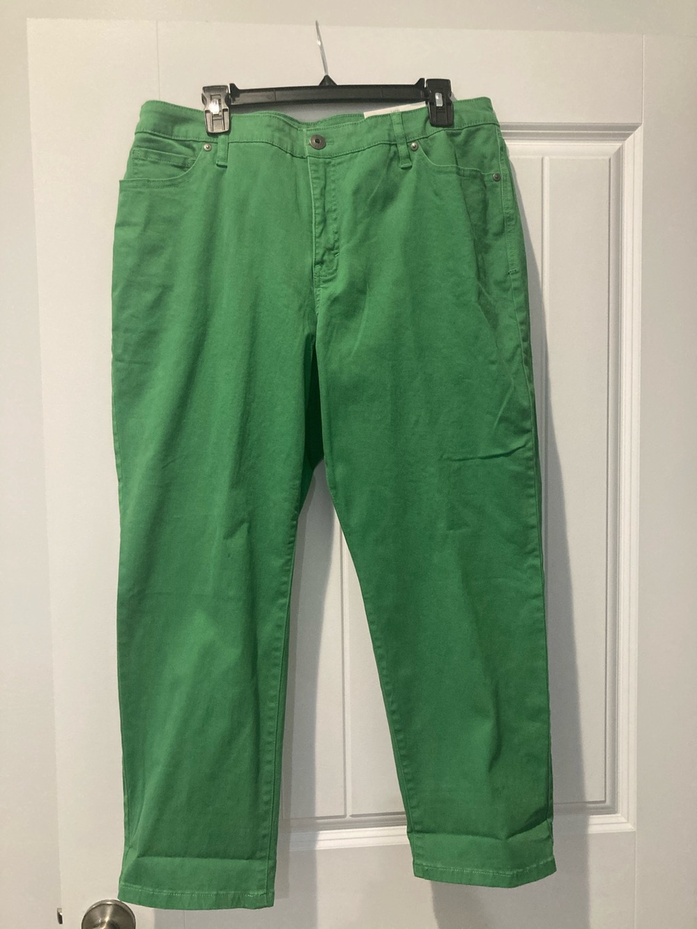 Style & Co. Bright Green Cropped Jeans